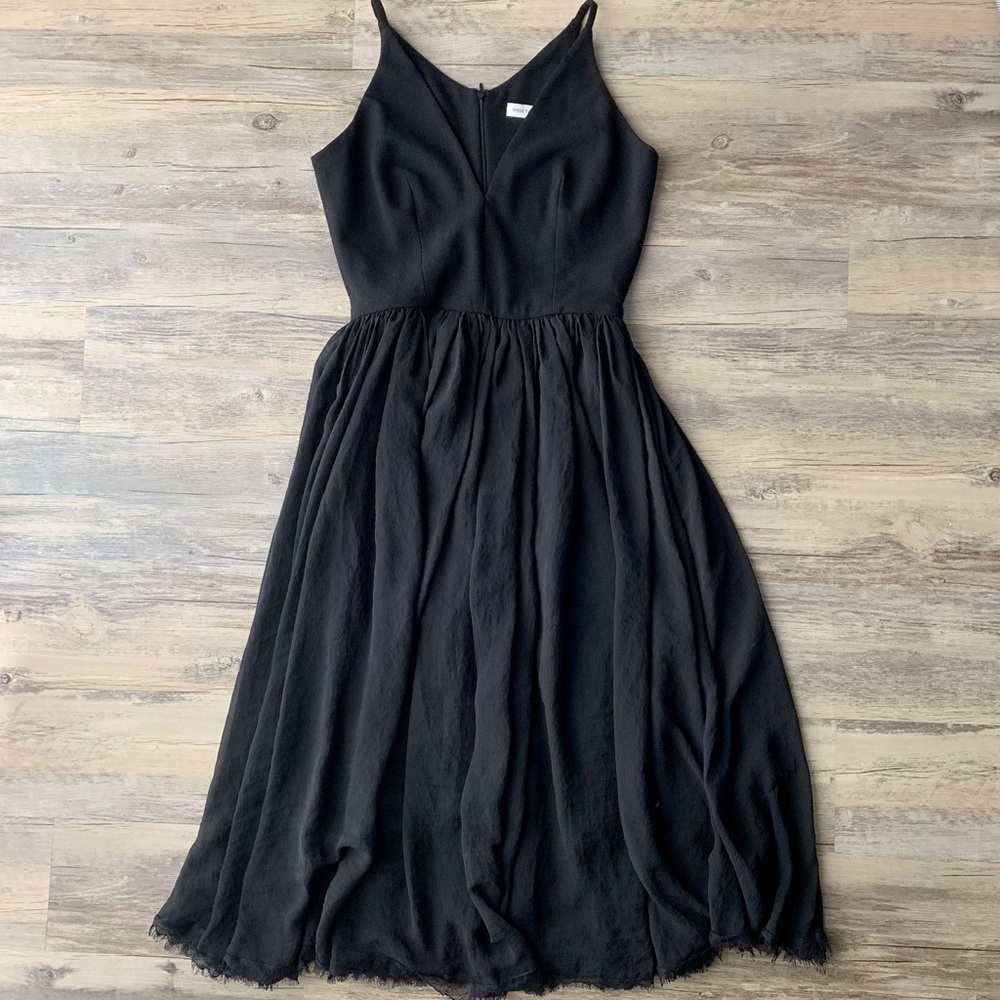 Dress the Population Alicia Black Midi Flare Dress - Picture 1 of 8